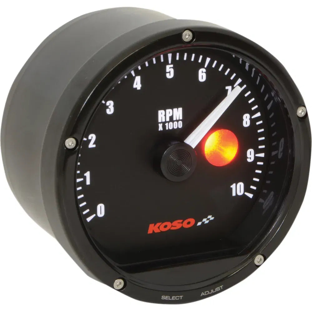 TNT-01R Tachometer with Shift Light - 10,000 RPM - Black Casing/Black Face - 3.41"
