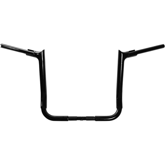 14" Black 1-1/2" Pointed Top Handlebar