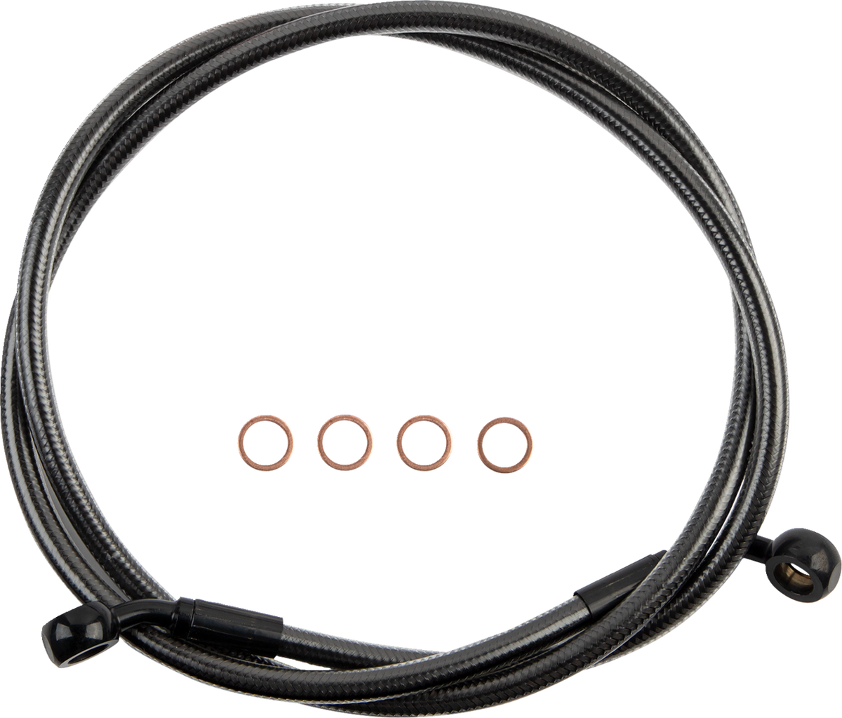Línea de freno delantero de disco único trenzado E-Z Align - Línea de freno - 35/60° - 50" - Black Pearl