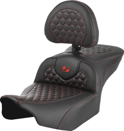 Asiento Honeycomb Roadsofa™ - Asiento Roadsofa™ - con respaldo - Honeycomb - Punto rojo - FLTR/FLHX '23-'24