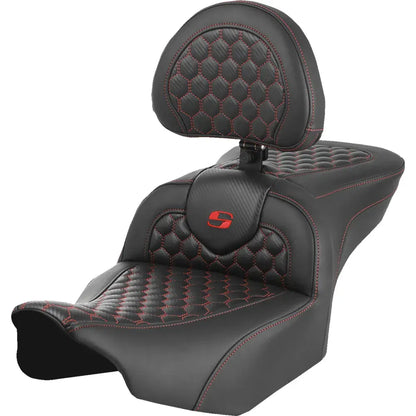 Asiento Honeycomb Roadsofa™ - Asiento Roadsofa™ - con respaldo - Honeycomb - Punto rojo - FLTR/FLHX '23-'24