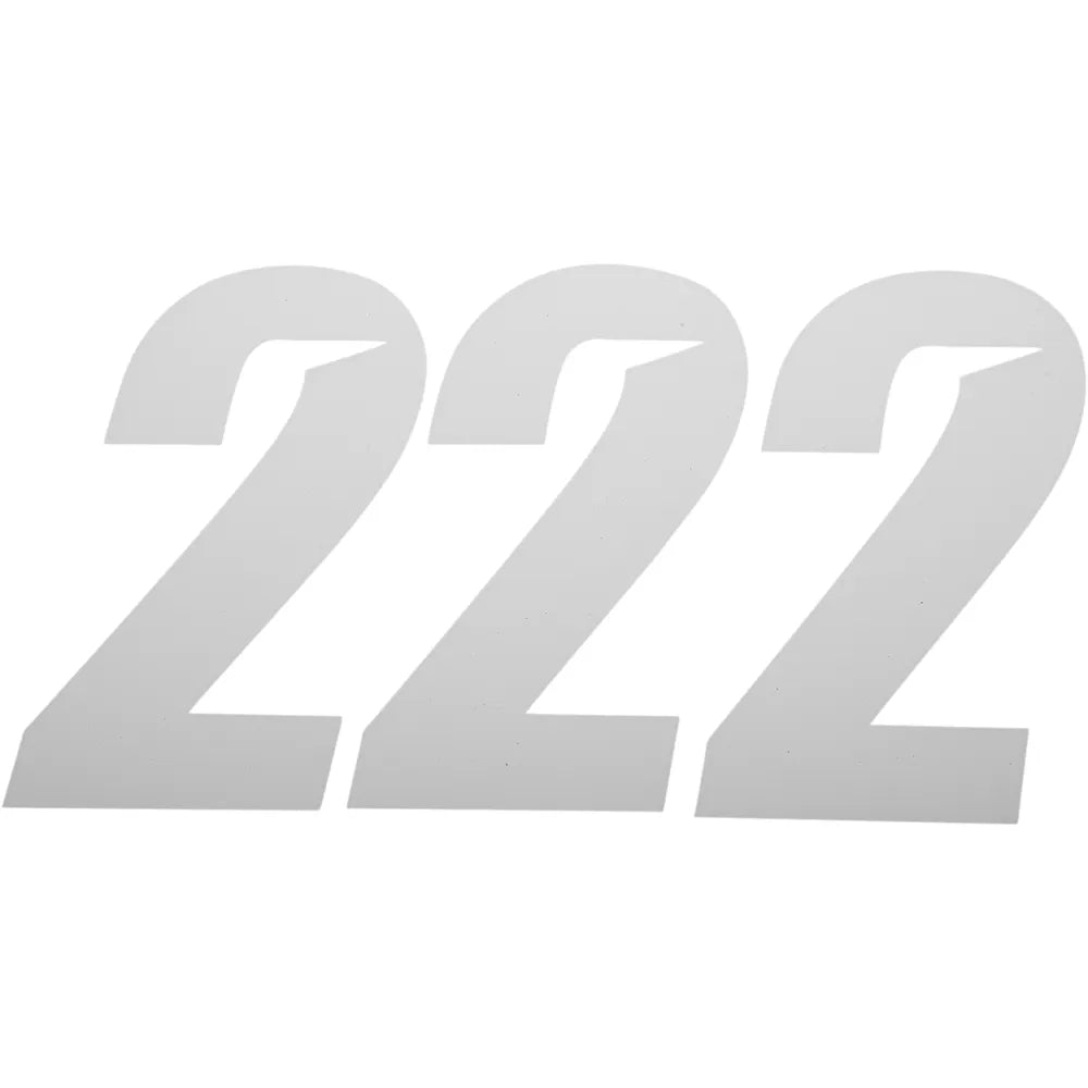 Slash Number Plate - #2 - White - 7"