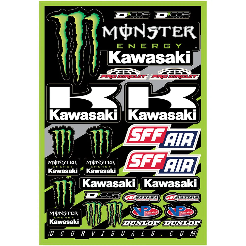 Decal Sheet - Monster Energy -  Kawasaki