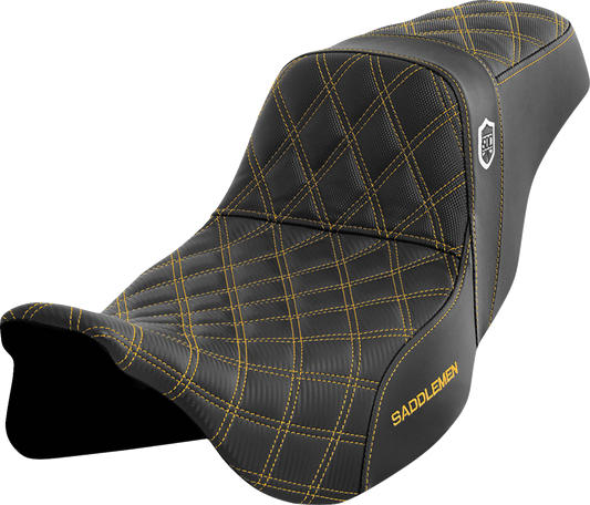 Asiento Pro Series SDC Performance Grip - Asiento Pro Series SDC Performance - sin respaldo - Gold Stitch - FLH/FLT '08-'23