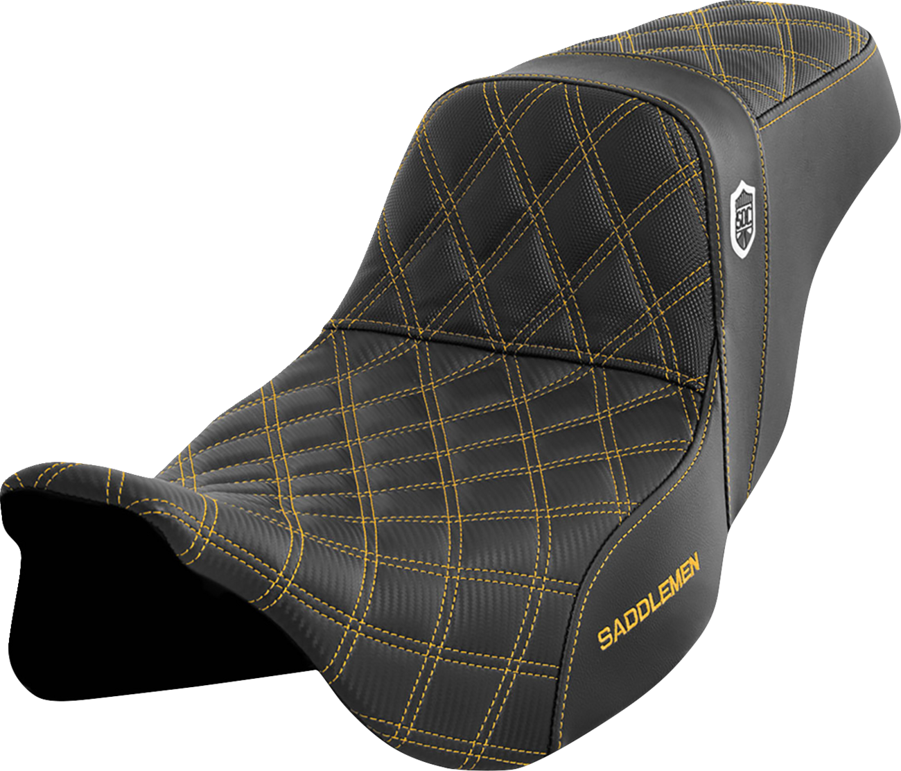 Asiento Pro Series SDC Performance Grip - Asiento Pro Series SDC Performance - sin respaldo - Gold Stitch - FLH/FLT '08-'23