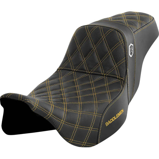 Asiento Pro Series SDC Performance Grip - Asiento Pro Series SDC Performance - sin respaldo - Gold Stitch - FLH/FLT '08-'23