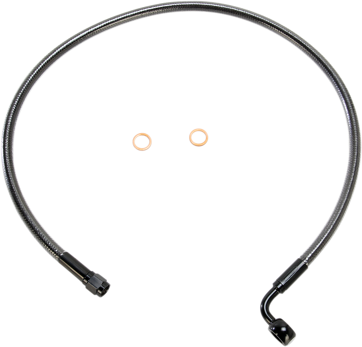 Kit de línea de freno delantero específico para ABS Designer Series de longitud alternativa - Línea de freno - 10 mm-90° - 26" - Black Pearl