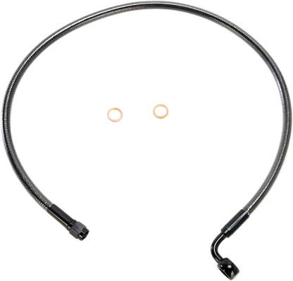 Kit de línea de freno delantero específico para ABS Designer Series de longitud alternativa - Línea de freno - 10 mm-90° - 26" - Black Pearl