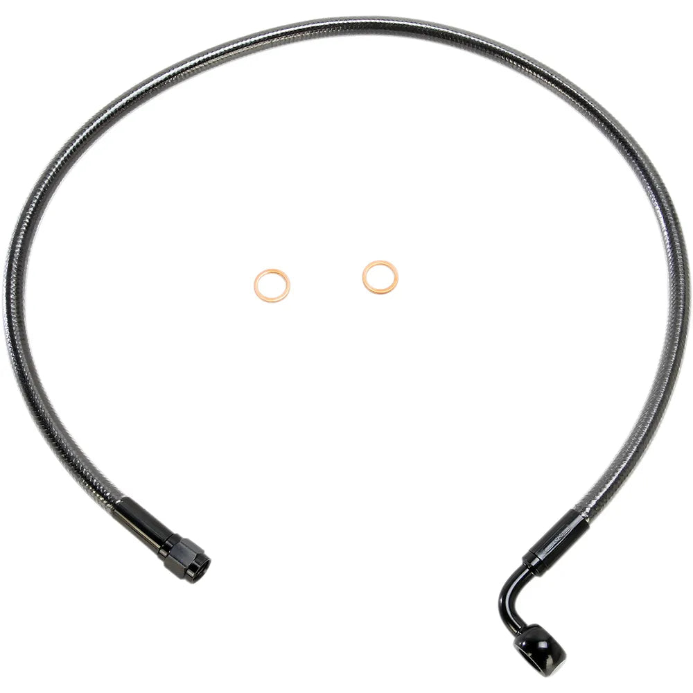 Kit de línea de freno delantero específico para ABS Designer Series de longitud alternativa - Línea de freno - 10 mm-90° - 26" - Black Pearl