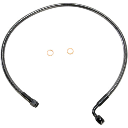 Kit de línea de freno delantero específico para ABS Designer Series de longitud alternativa - Línea de freno - 10 mm-90° - 26" - Black Pearl