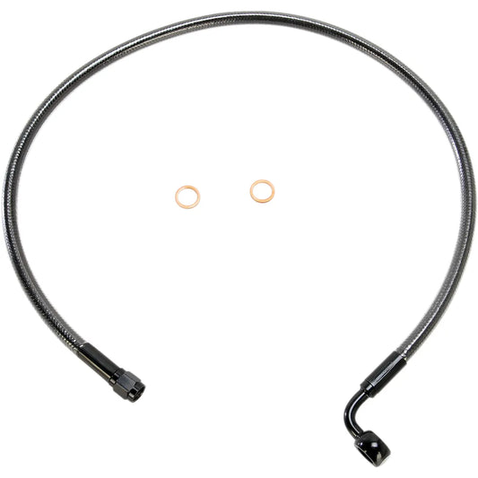 Kit de línea de freno delantero específico para ABS Designer Series de longitud alternativa - Línea de freno - 10 mm-90° - 26" - Black Pearl