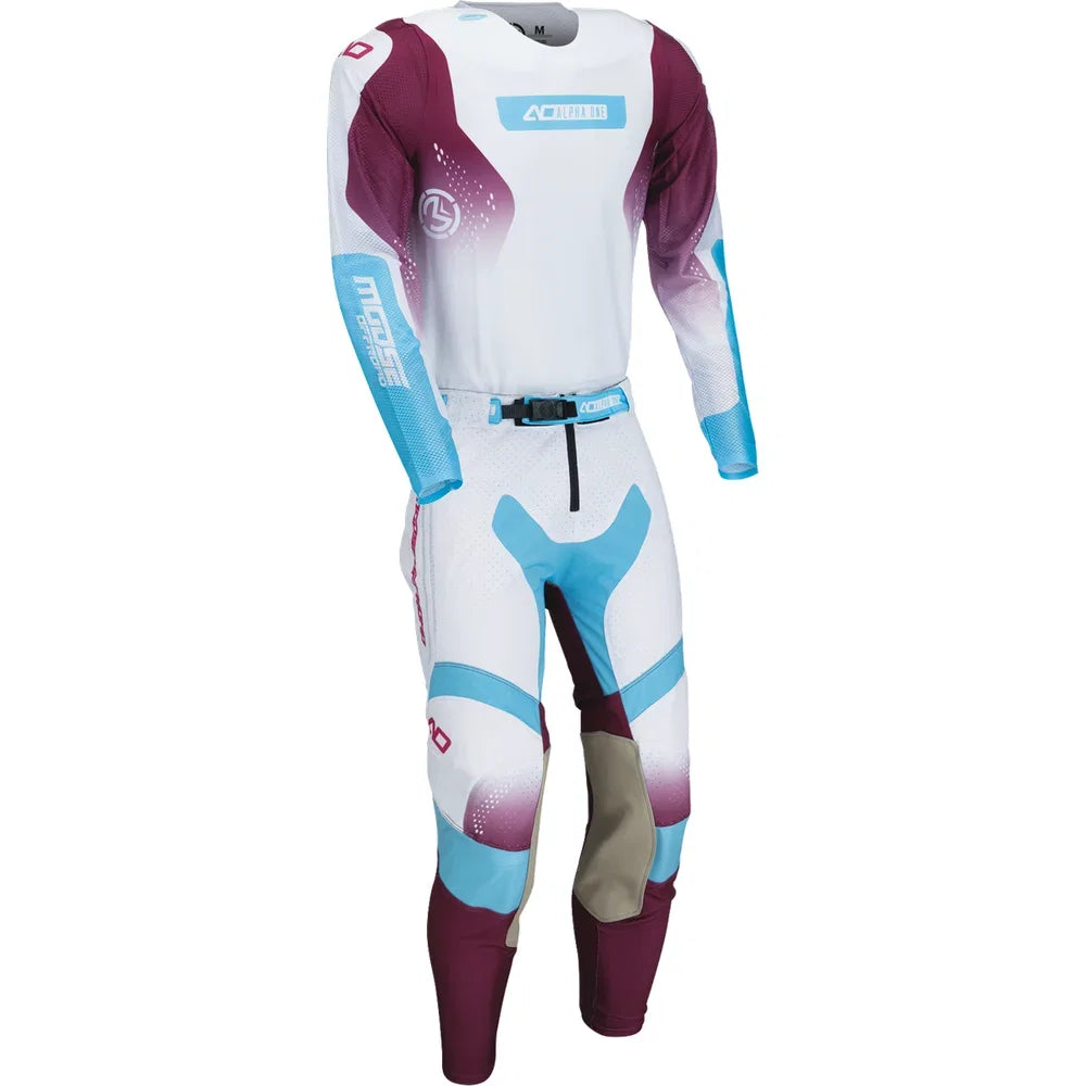 Pantalón Moose Offroad Alpha One US 30 Slim White/Purple