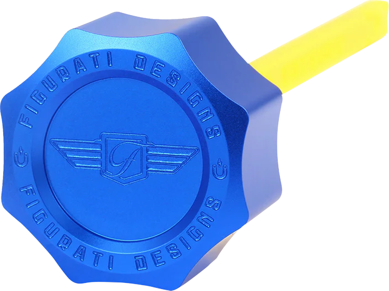 Varilla de nivel de aceite magnética de alto rendimiento - Varilla de nivel de aceite magnética de alto rendimiento - Curva - Azul - M8 Touring/Trike