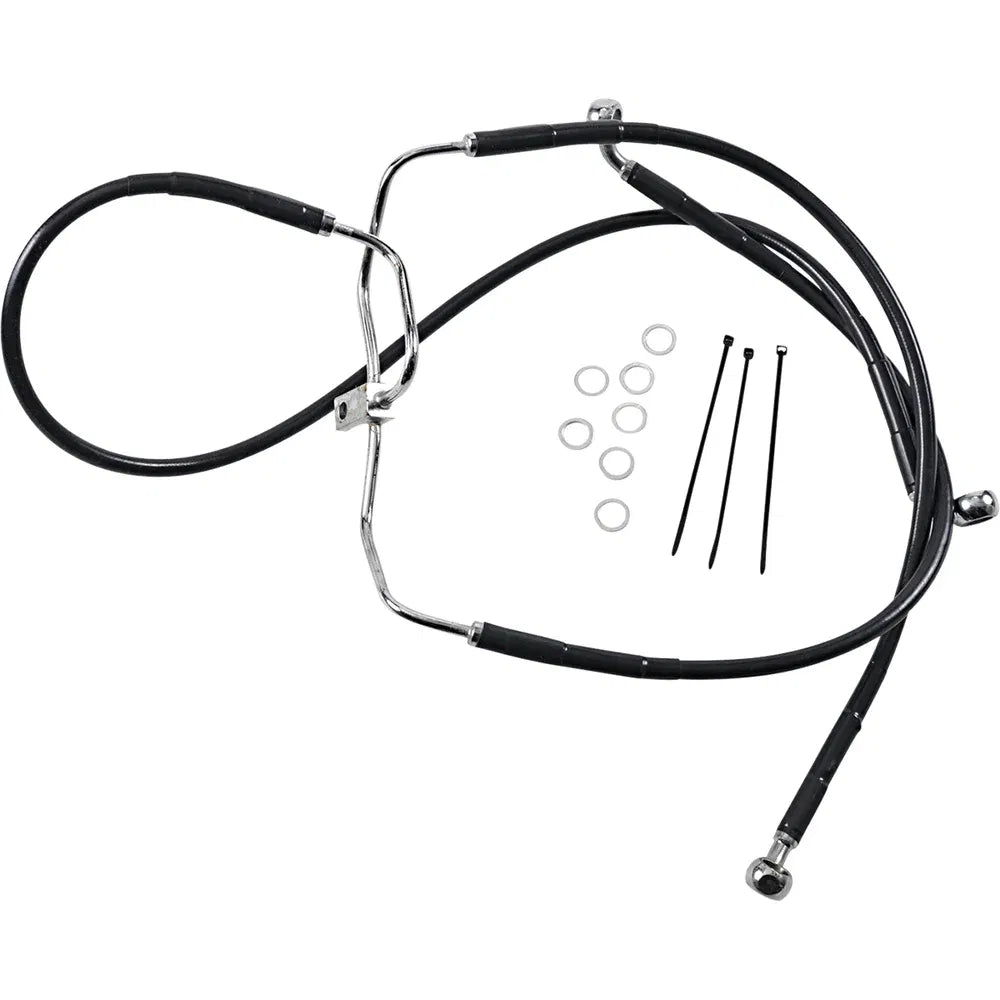 Kit de línea de freno de vinilo negro de longitud extendida