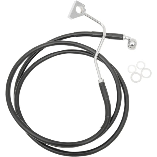 Front Brake Line - 64-1/2" - Black Stainless Steel