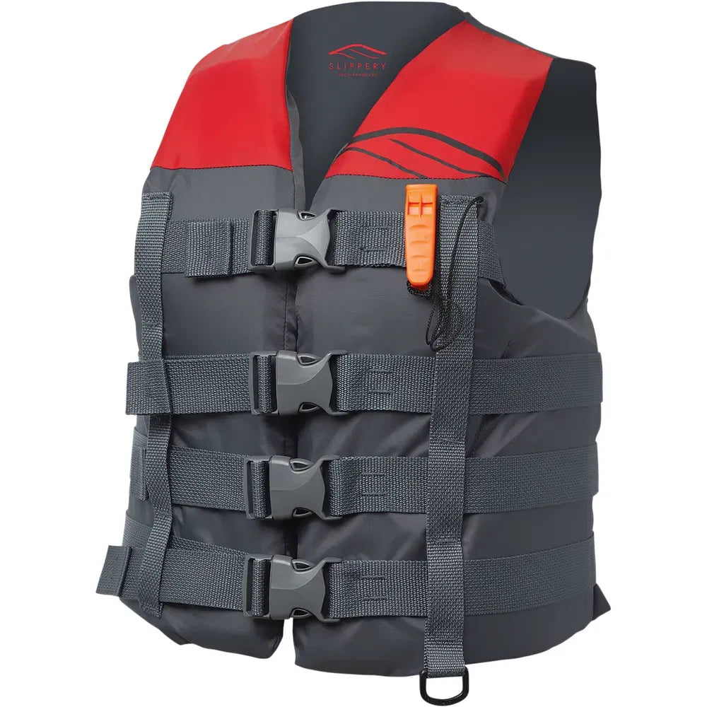 Hydro Nylon Vest - Charcoal/Red - S/M