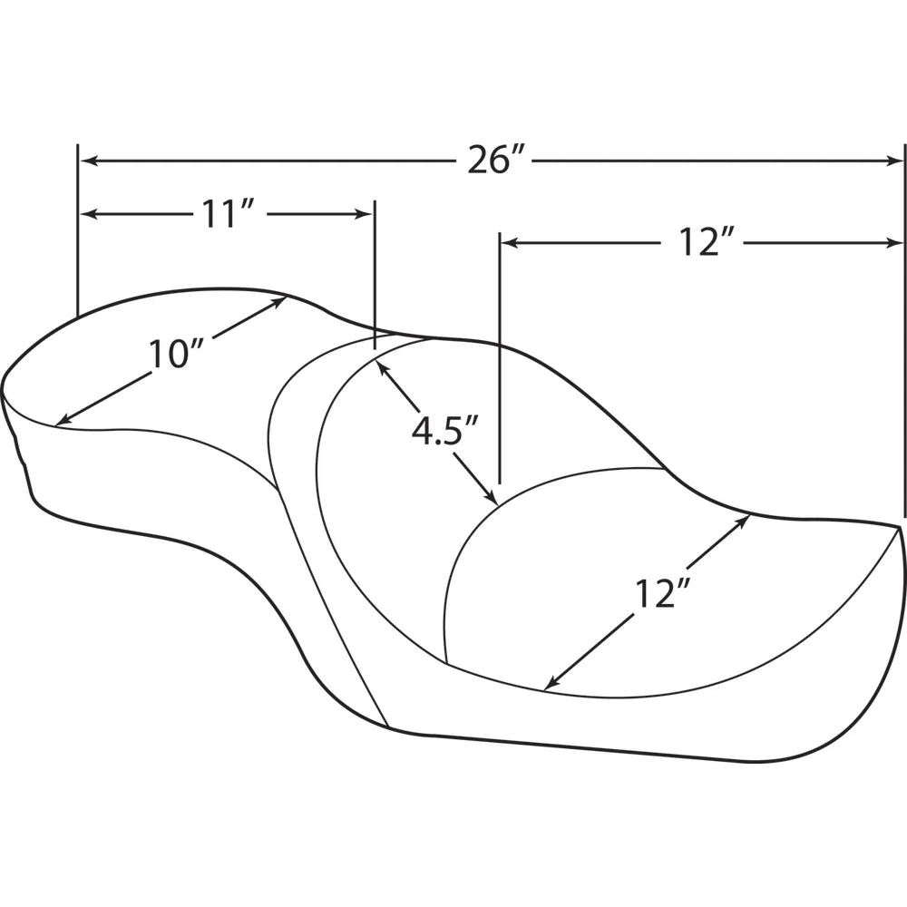 Asiento touring de perfil bajo: costuras suaves