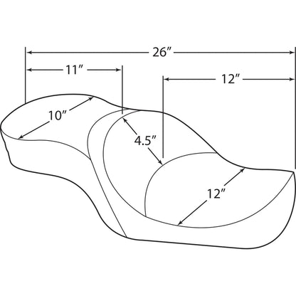 Asiento touring de perfil bajo: costuras suaves