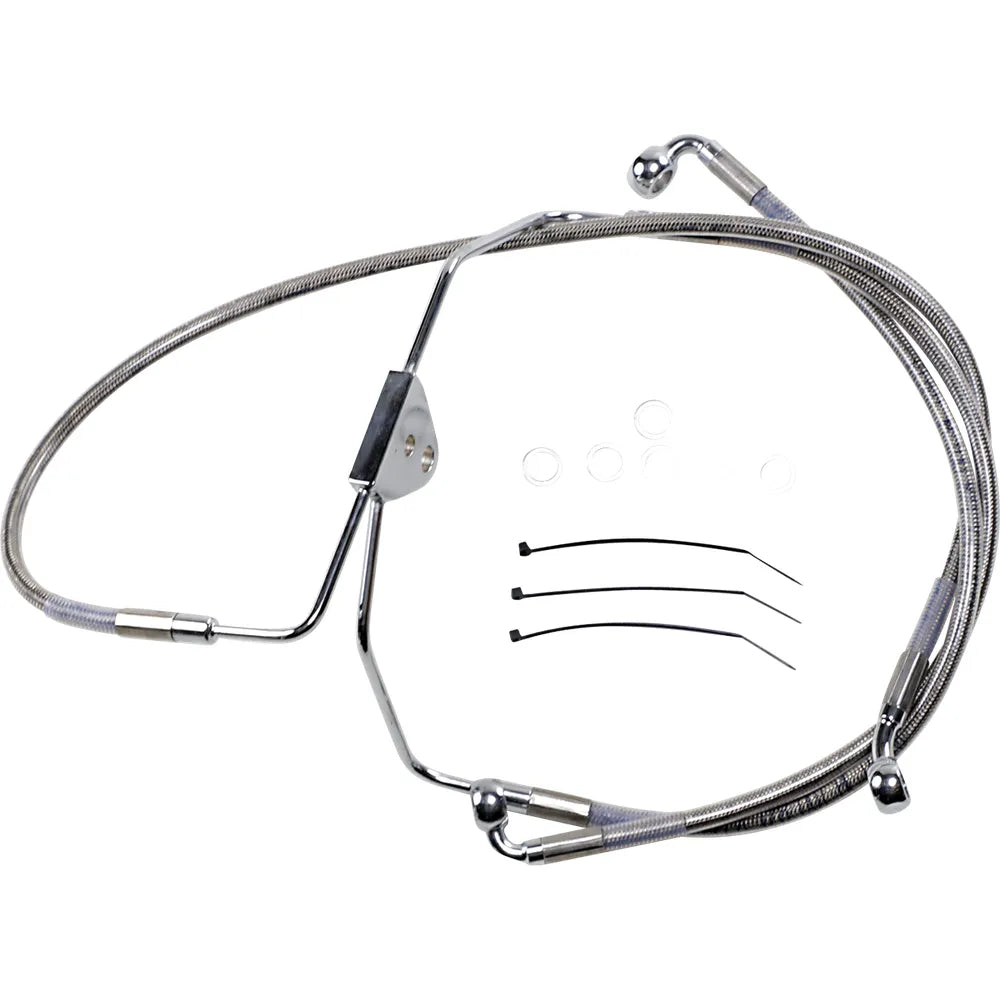 Brake Line - Front - +2" - Touring - Stainless Steel