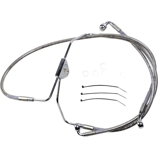 Brake Line - Front - +2" - Touring - Stainless Steel