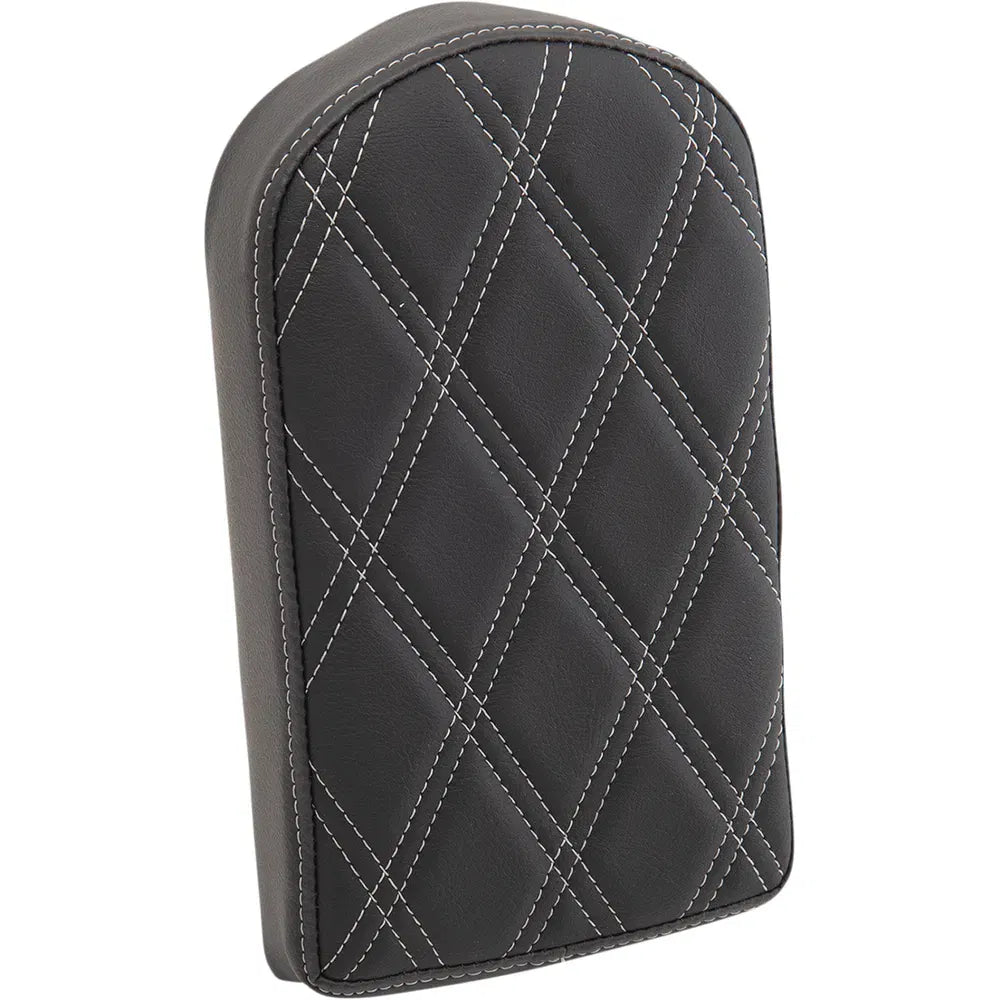 Sissy Bar Pad - Double Diamond - Silver - 10"