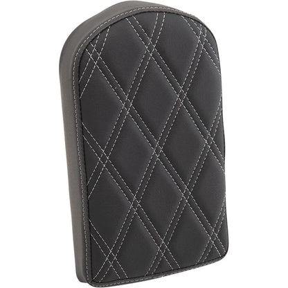 Sissy Bar Pad - Double Diamond - Silver - 10"