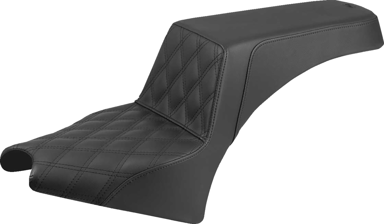 Asiento elevado - Costura de celosía delantera - Asiento elevado - Costura de celosía del conductor - Negro - Indian Scout '25