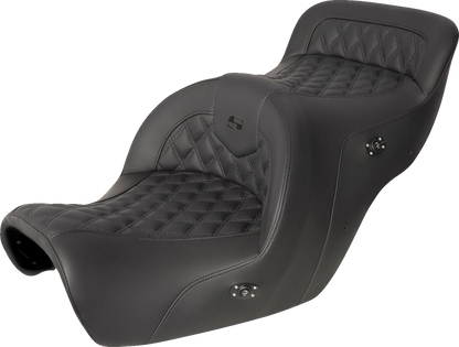 Asiento RoadSofa™ con calefacción - Asiento RoadSofa™ - sin respaldo - Costura de celosía completa - Negro - Calefacción - GL1500 '88-'00