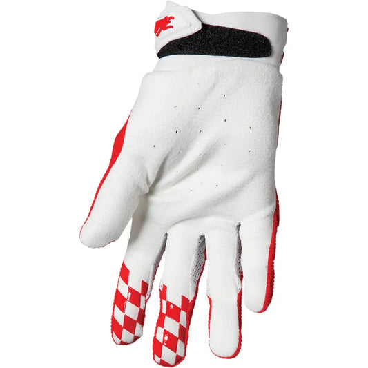 Guantes hallman digit blanco/rojo