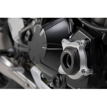 Engine Case Protector - Black/Silver - Kawasaki - Z900
