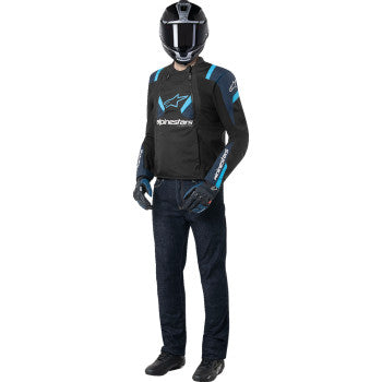 Chamarra Alpinestars T-Stunt Air - Black/Dark Blue/Blithe Blue
