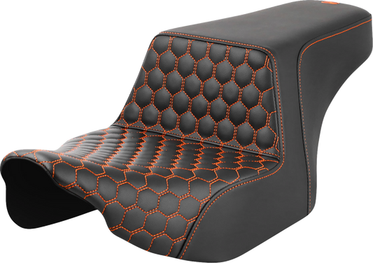 Asiento elevado en forma de panal - Asiento elevado - Delantero en forma de panal - Costuras en naranja - FL '23-'24