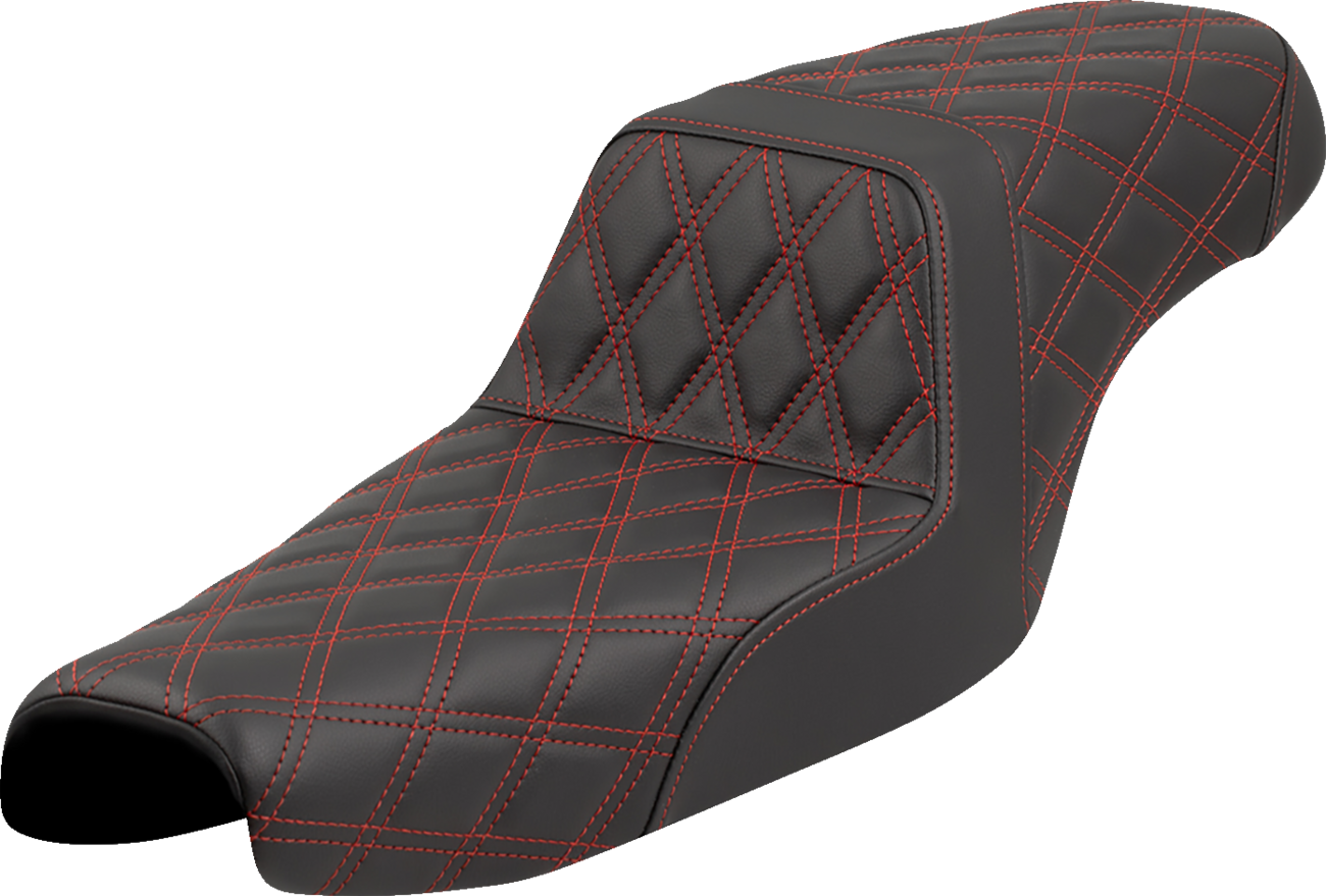 Asiento Saddlemen Lattice Stitch Step-Up Red Stitch XL '04-'22