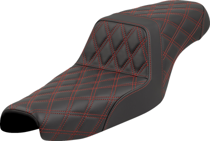 Asiento Saddlemen Lattice Stitch Step-Up Red Stitch XL '04-'22