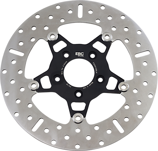 Rotor de freno delantero de acero inoxidable serie FSD para Big Twins - Rotor de freno - Portador negro