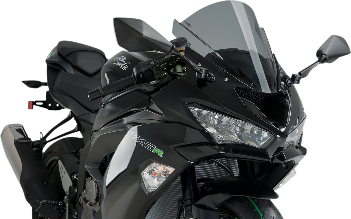 Parabrisas Z-Racing - Parabrisas de carrera - 13-3/4" - Ahumado oscuro - ZX-6R