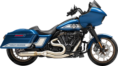 Sistema de escape 2 en 1 de longitud media con silenciador Super Bike - Sistema de escape 2 en 1 de longitud media con silenciador Super Bike - Acero inoxidable - 49 estados