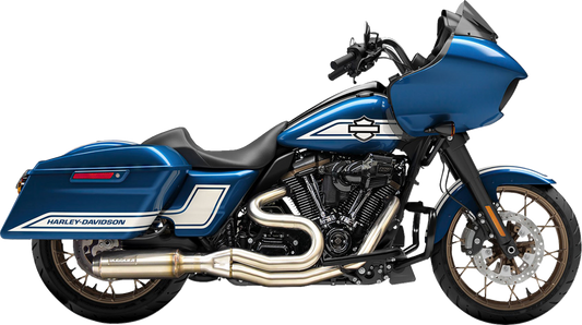 Sistema de escape 2 en 1 de longitud media con silenciador Super Bike - Sistema de escape 2 en 1 de longitud media con silenciador Super Bike - Acero inoxidable - 49 estados