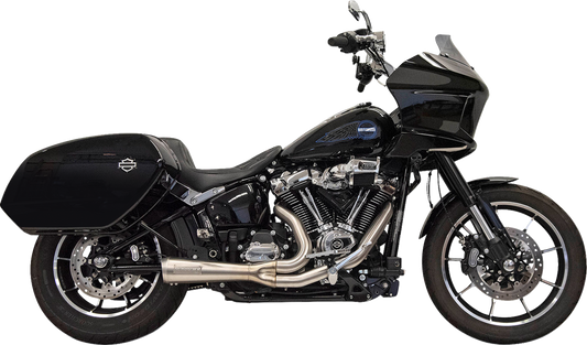Sistema de escape Ripper 2 en 1 - Sistema de escape Ripper 2 en 1 con silenciador Megáfono - Corto - Inoxidable - Softail M8