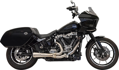Sistema de escape Ripper 2 en 1 - Sistema de escape Ripper 2 en 1 con silenciador Megáfono - Corto - Inoxidable - Softail M8