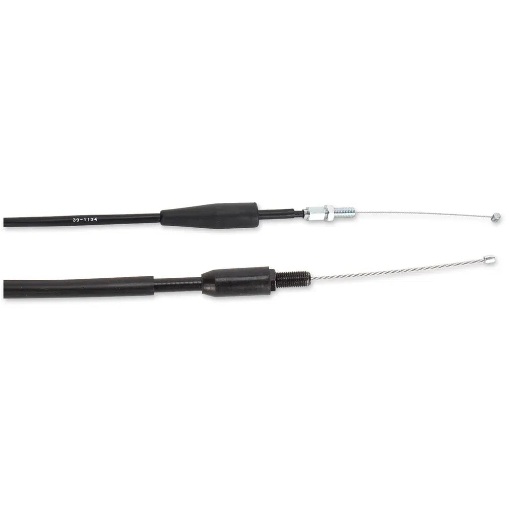 Cable del acelerador de vinilo negro.