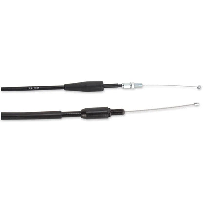 Cable del acelerador de vinilo negro.