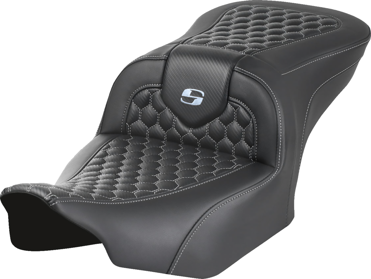 Asiento Honeycomb Roadsofa™ - Asiento Roadsofa™ - sin respaldo - Honeycomb - Costura plateada - FLTR/FLHX '23-'24