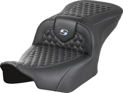 Asiento Honeycomb Roadsofa™ - Asiento Roadsofa™ - sin respaldo - Honeycomb - Costura plateada - FLTR/FLHX '23-'24