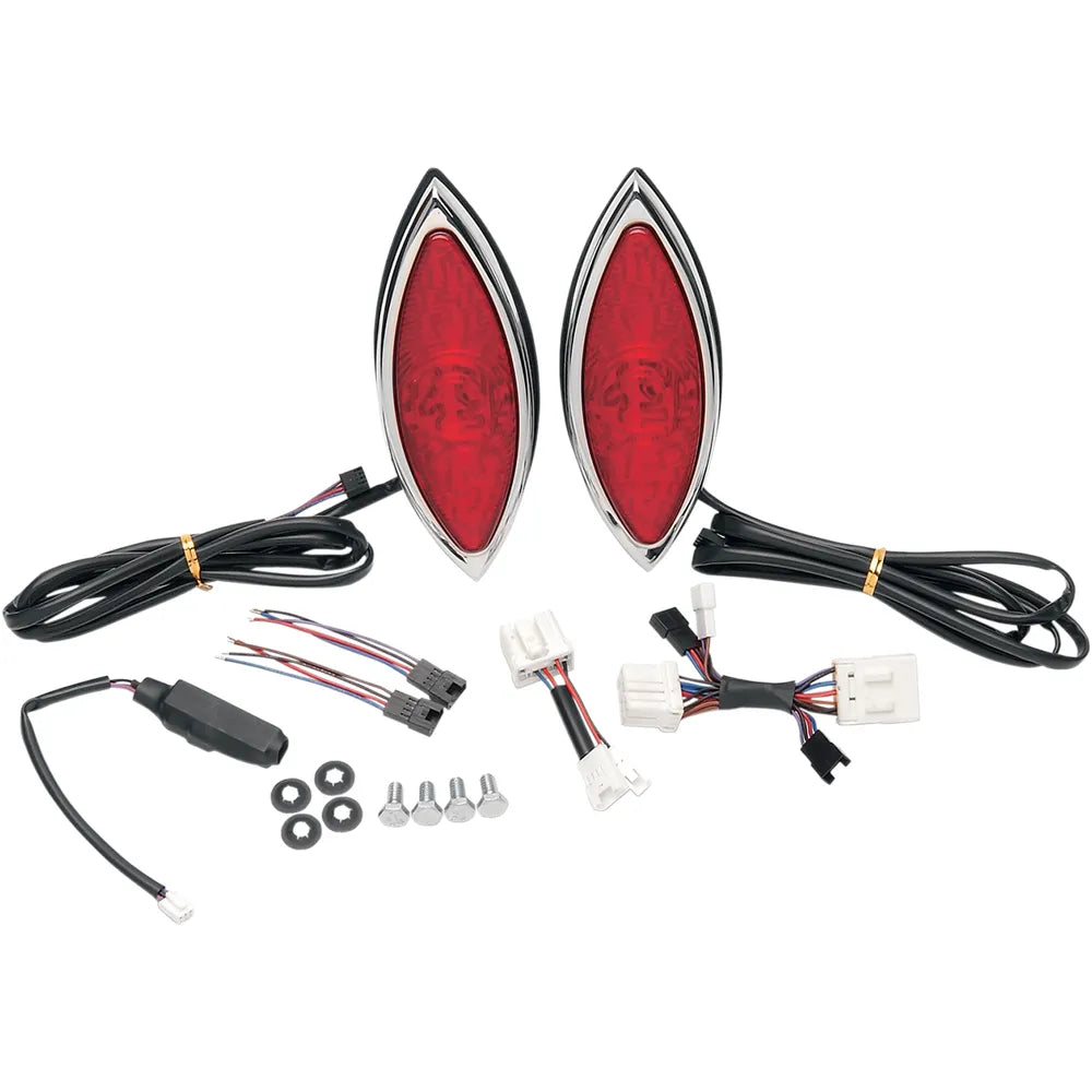 LED Cat-Eye Lights - Chrome Bezel