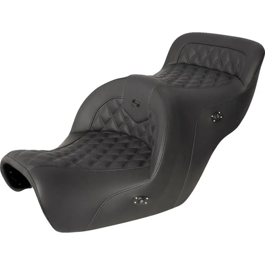 Asiento RoadSofa™ con calefacción - Asiento RoadSofa™ - sin respaldo - Costura de celosía completa - Negro - Calefacción - GL1500 '88-'00