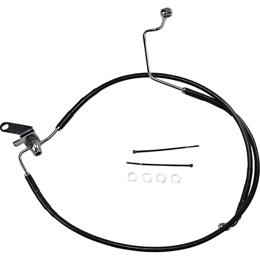 Brake Line - Rear - Black - +3" - Softail '04-'06