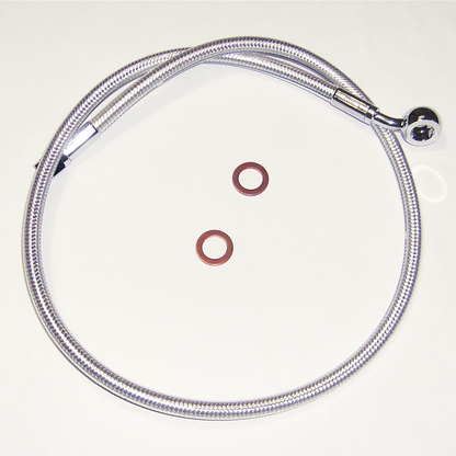 Kit de línea de freno delantero específico para ABS Designer Series de longitud alternativa - Línea de freno - 10 mm-35° - 25" - Sterling Chromite II
