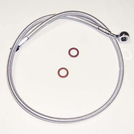 Kit de línea de freno delantero específico para ABS Designer Series de longitud alternativa - Línea de freno - 10 mm-35° - 25" - Sterling Chromite II
