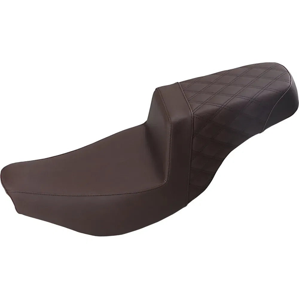 Step Up Seat - Driver Passenger Lattice Stitched - Brown